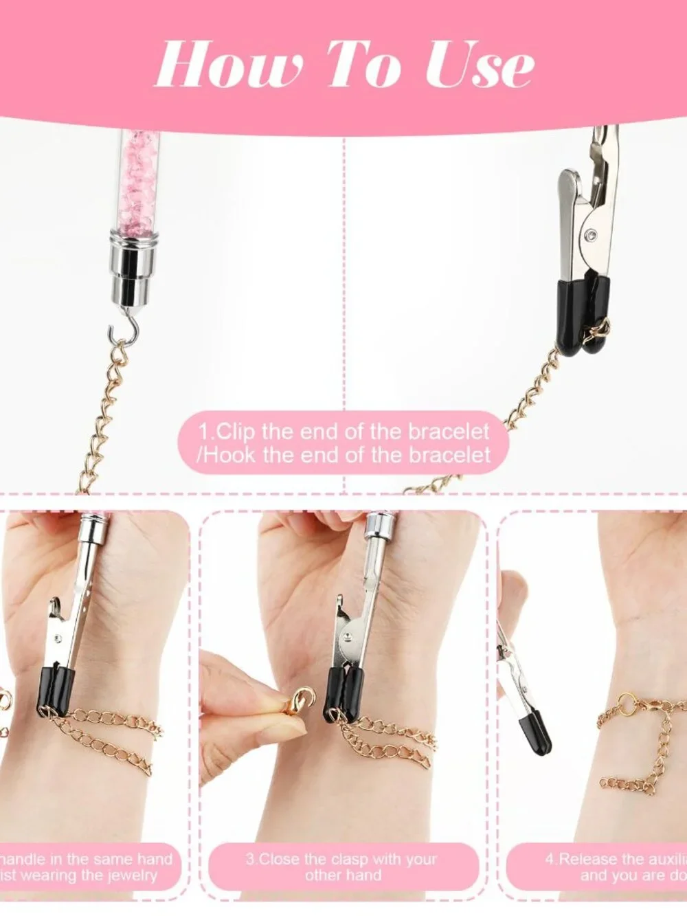 Bracelet Helper Tool Stainless Wearing Assistance Tool On Yourself Aid Jewelry Q